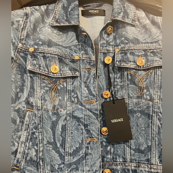 Versace Denim Jacket Sz 40 (US 4) - Picture 9 of 12